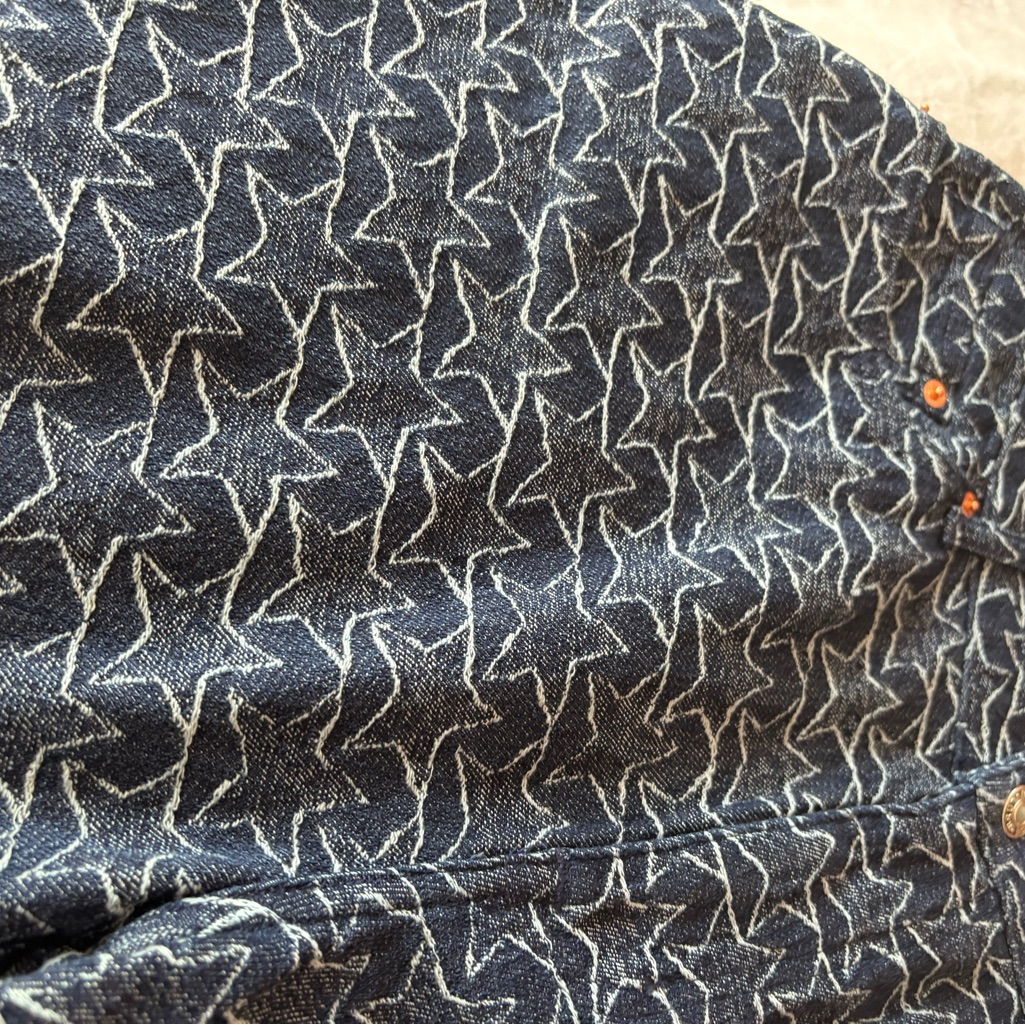 Bellerose Pactol Wide Denim Shorts "Star Rinse" Pattern Sizes 28 And 29 Brand Ne — image 6 of 8